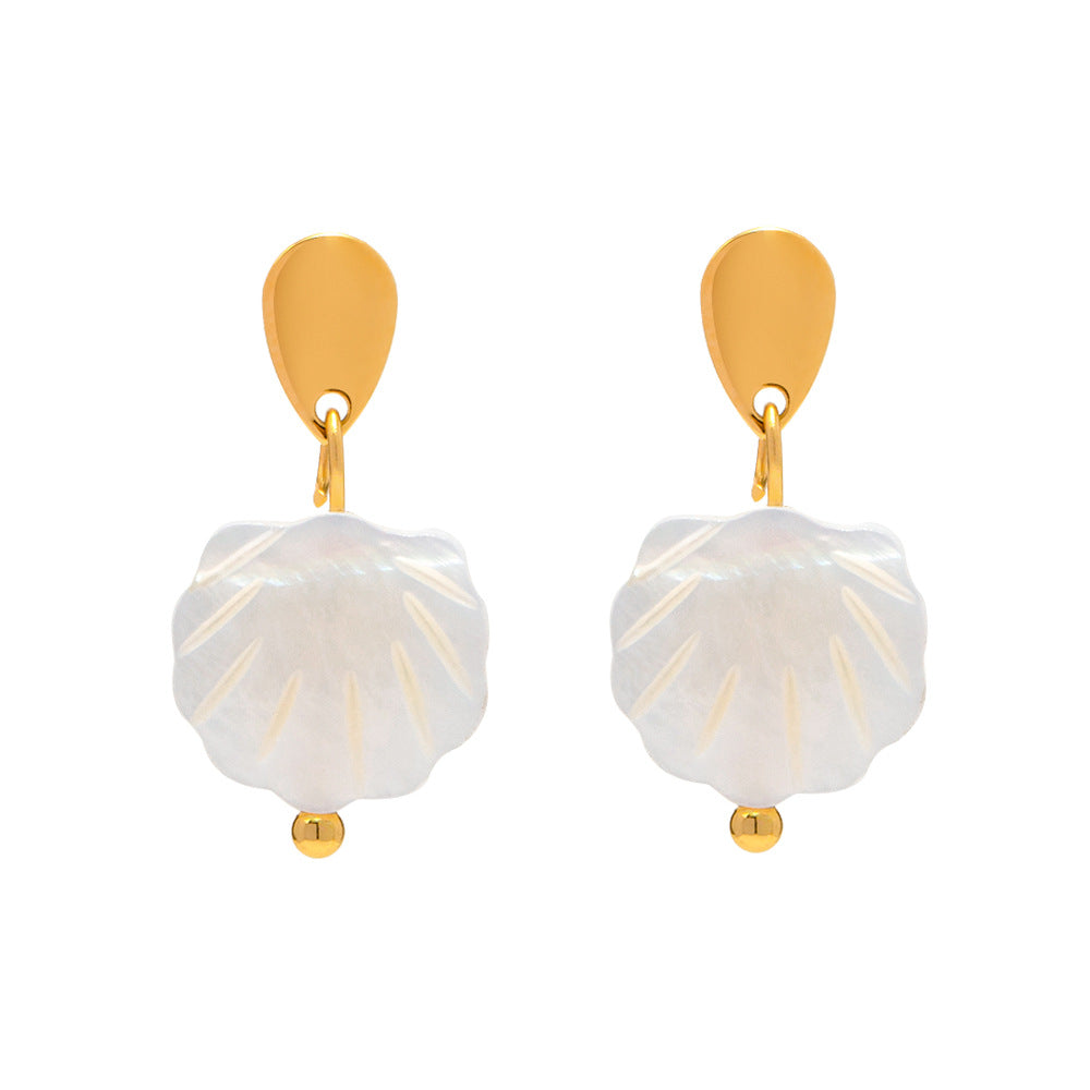 Vintage Natural Shell Dangling Earrings