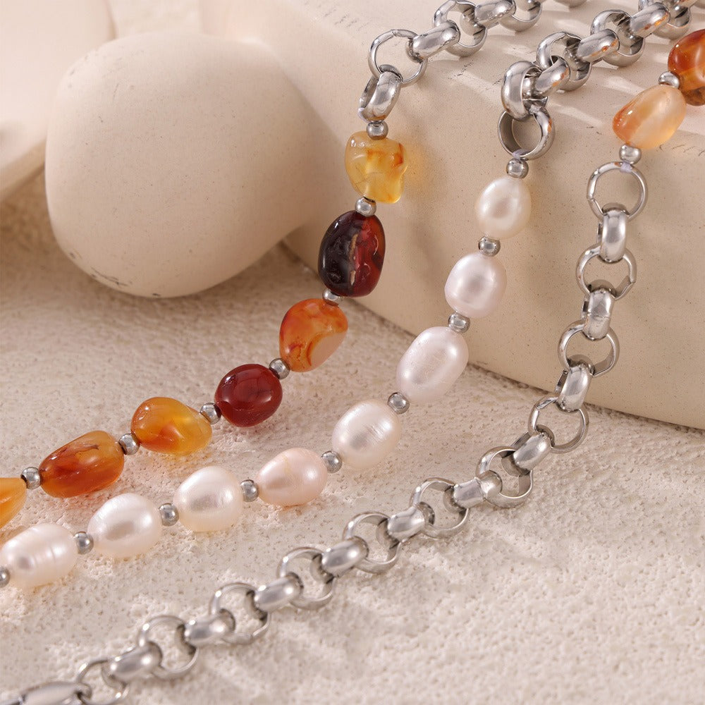 Gemstone Pearl Chain