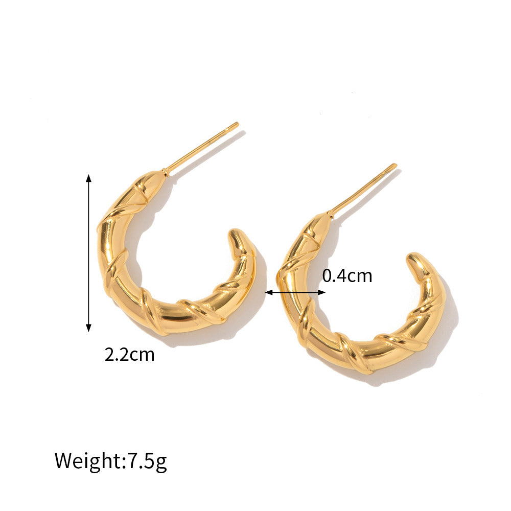 Chic C-shaped Earrings