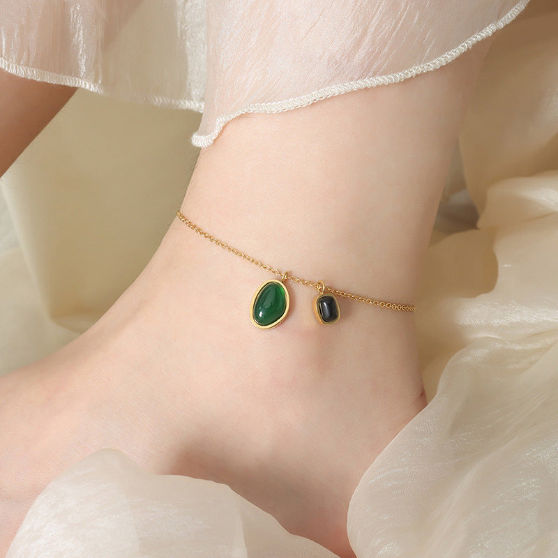 Retro Agate Anklet