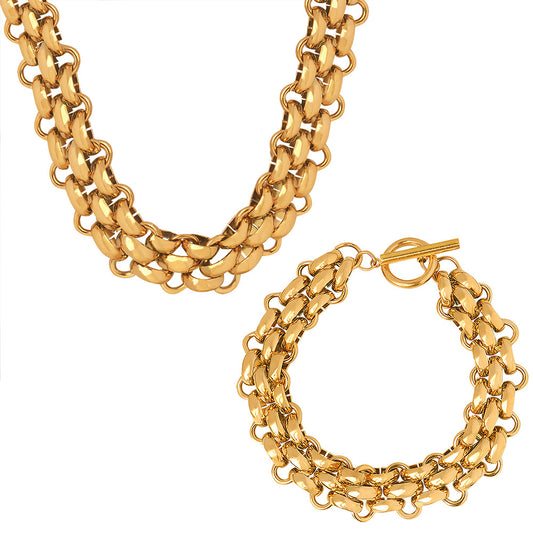 Hip-Hop Style Chain and Bracelet