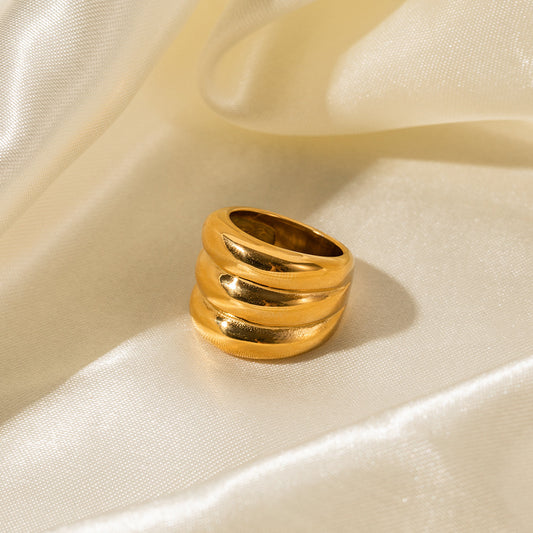 Three-Layer Design Simple Style Ring