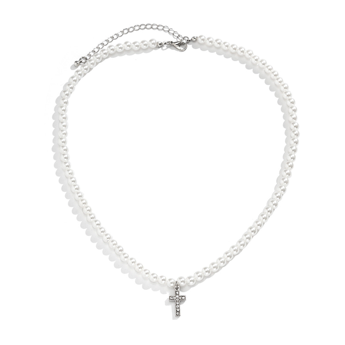 Men's Pearl Cross Chain