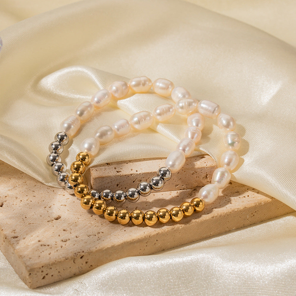 Classy Beads and Pearl Design Versatile Bracelet