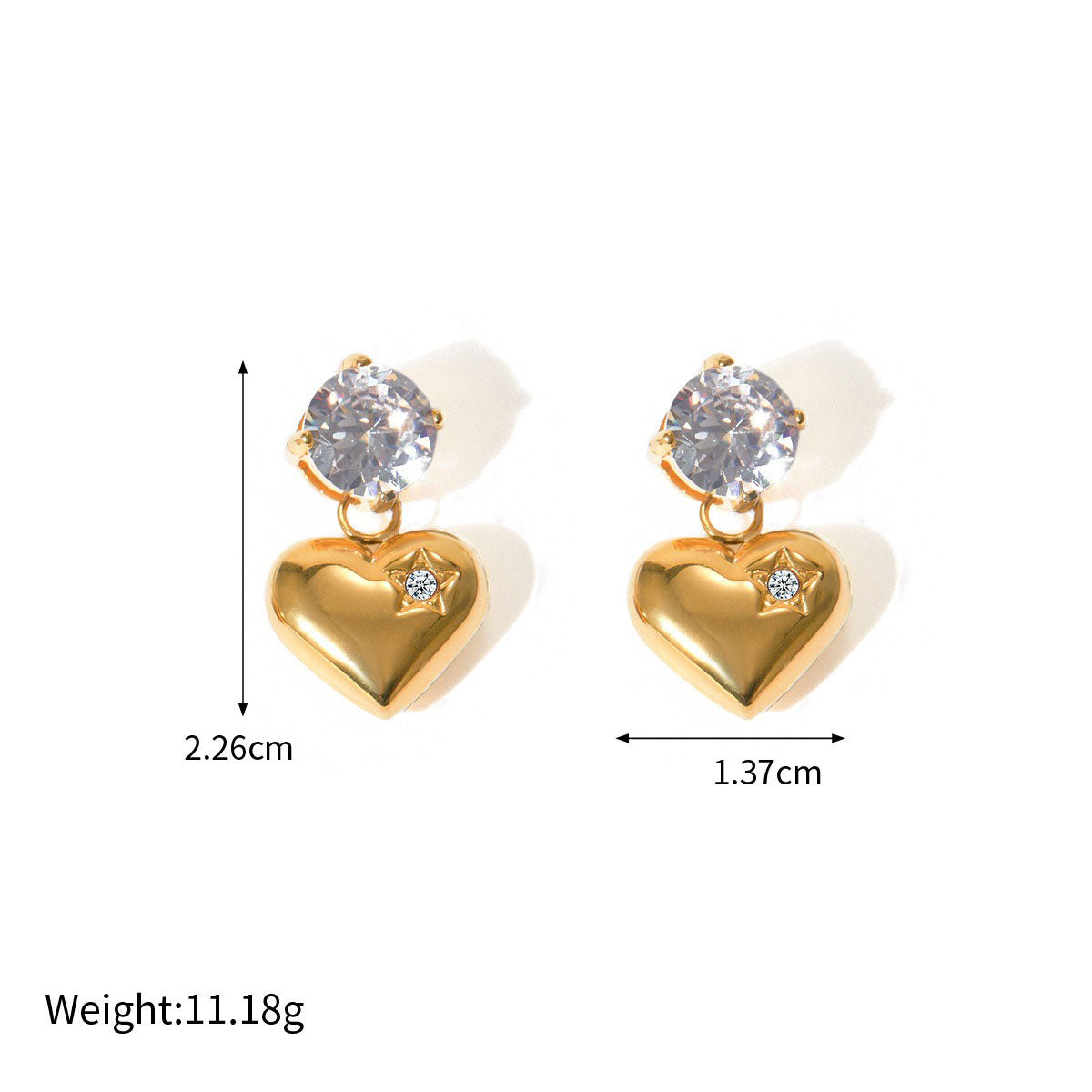 Heart Dangling Earrings