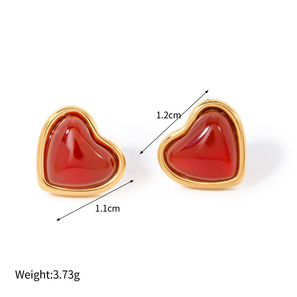 Elegant Heart Ear Studs