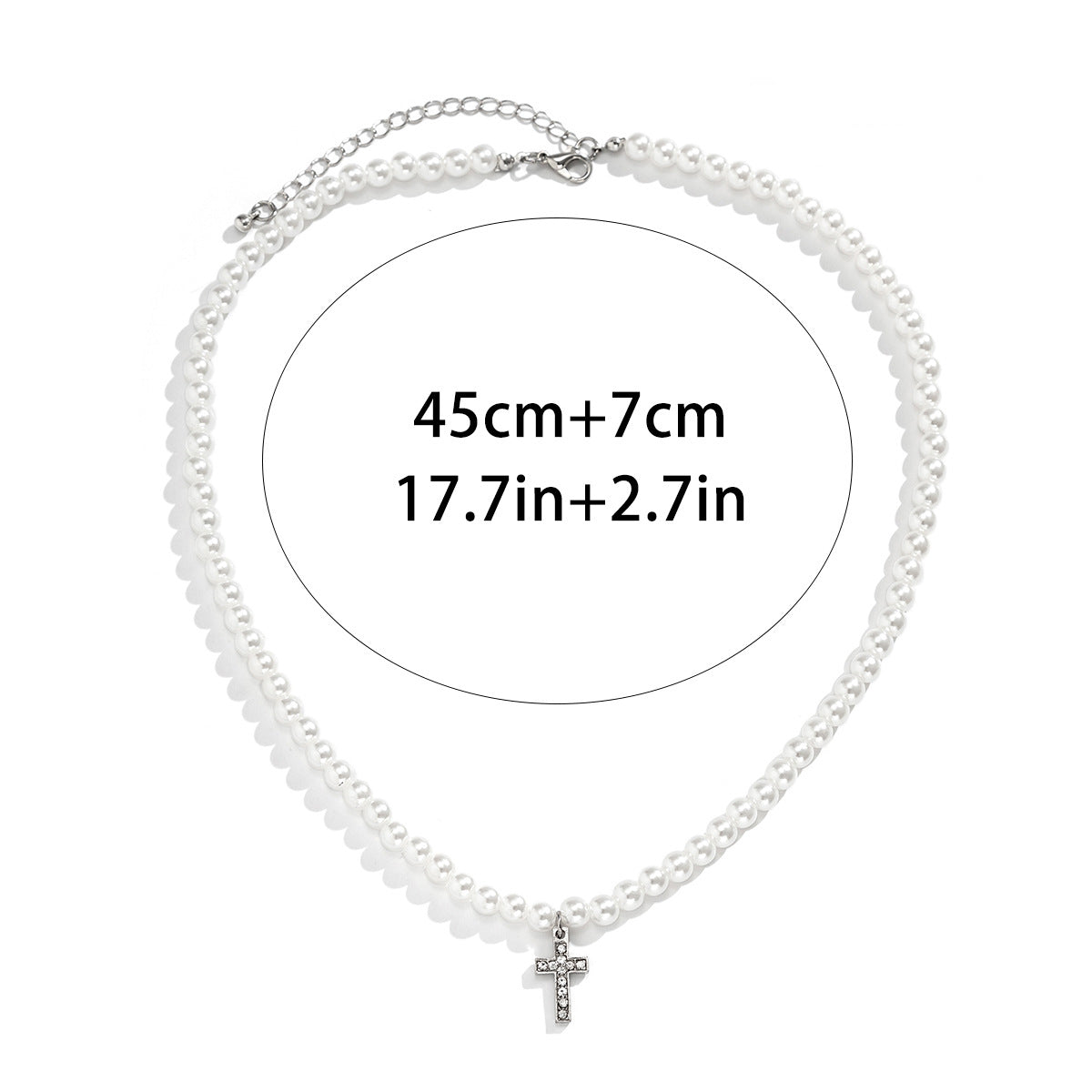 Men's Pearl Cross Chain