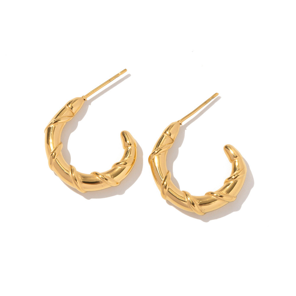 Chic C-shaped Earrings