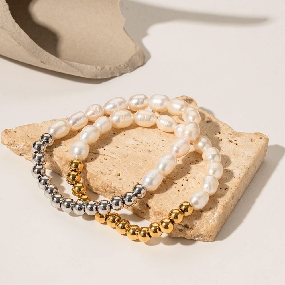 Classy Beads and Pearl Design Versatile Bracelet