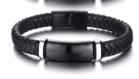 Genuine Leather Braided Men’s Bracelet