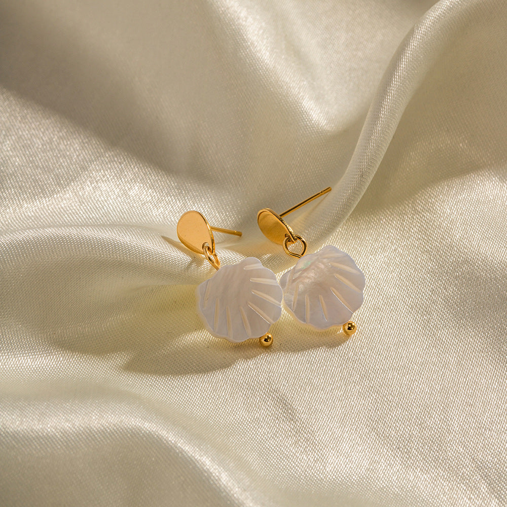 Vintage Natural Shell Dangling Earrings