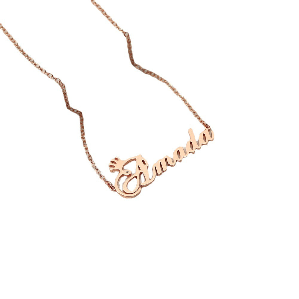 Customizable Name with Crown Necklace