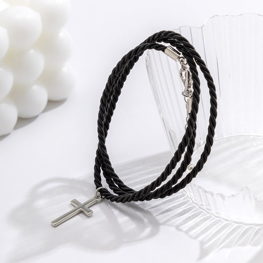 Woven Cross Bracelet with Cross