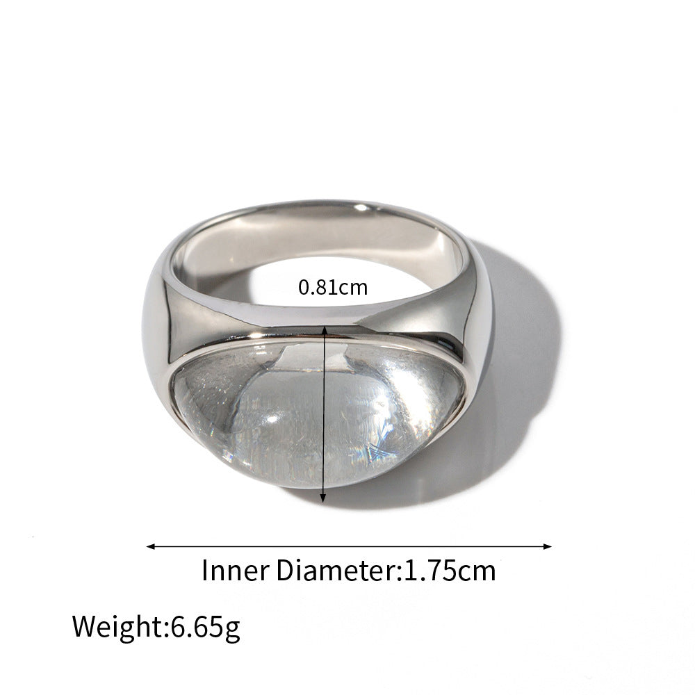 Simple Minimalistic with Gemstone Ring