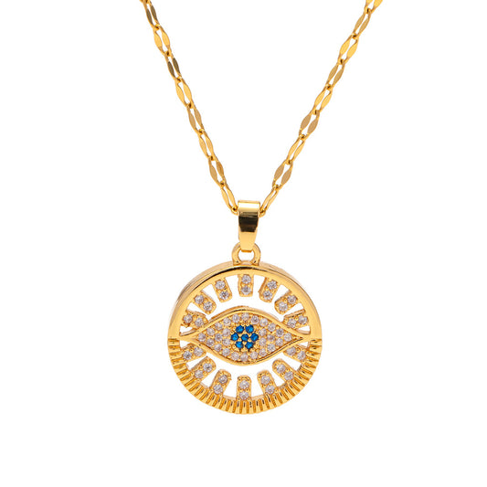 Evil Eye Design Pendant Necklace