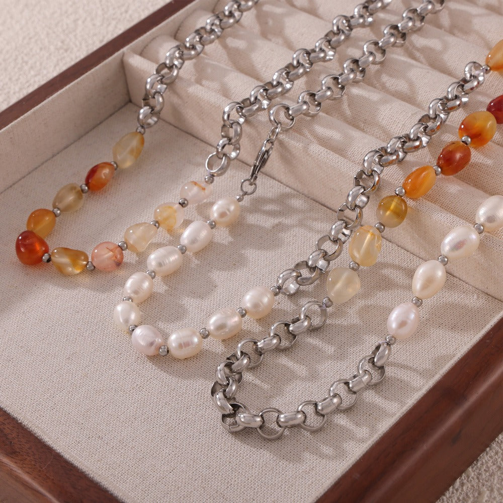 Gemstone Pearl Chain