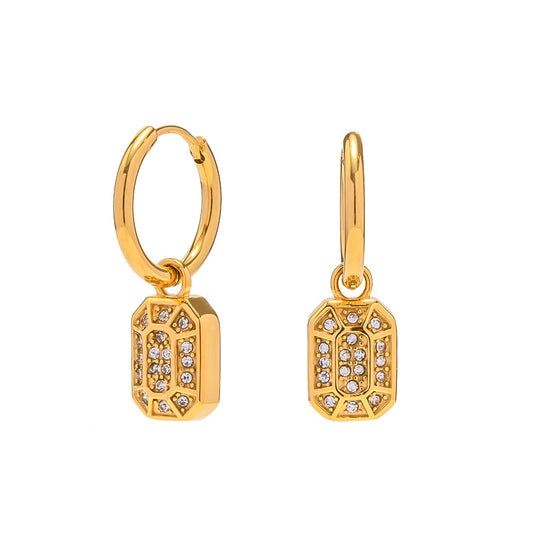 Square Dangling Design Versatile Earrings