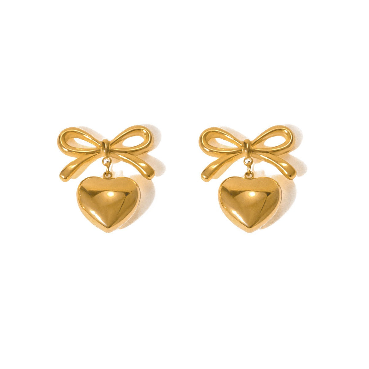 Heart and Bow Earrings