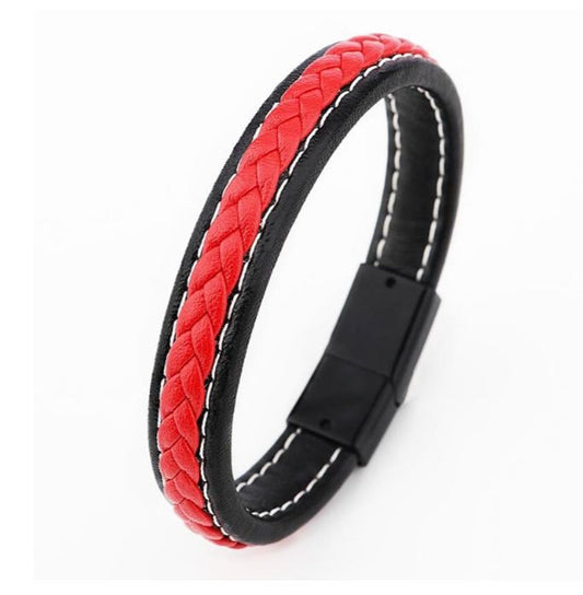 Braided Genuine Leather Men’s Bracelet