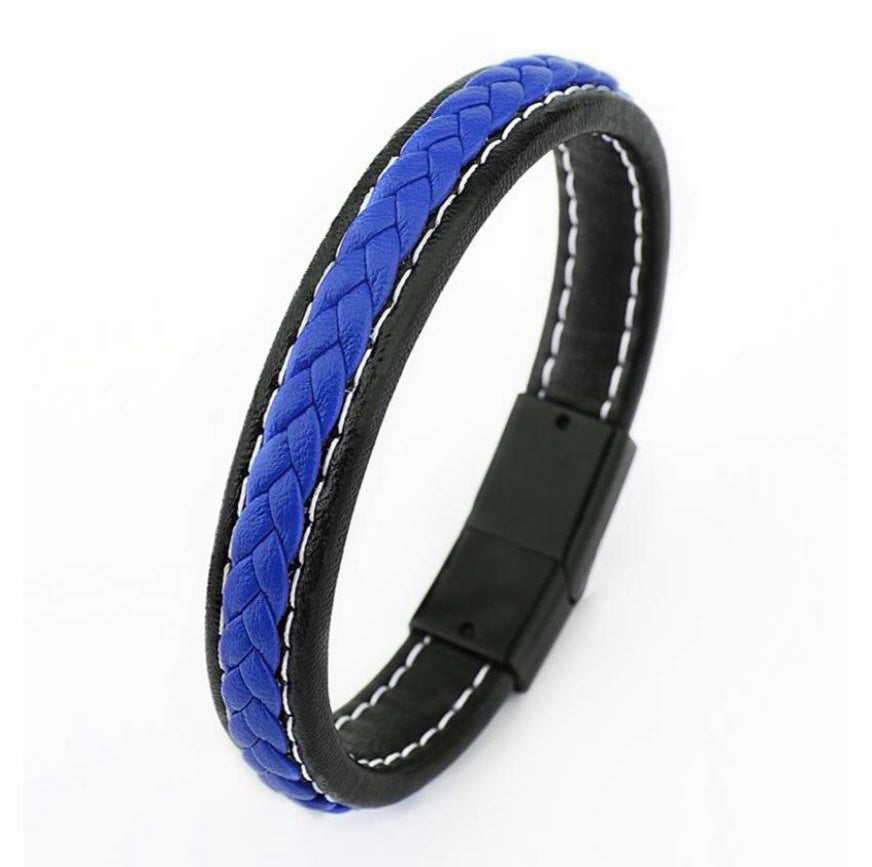 Braided Genuine Leather Men’s Bracelet