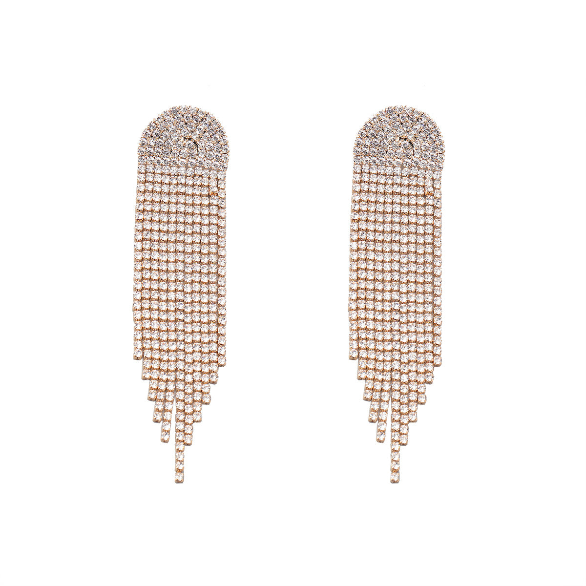 Sparkling Zircon Long Earrings