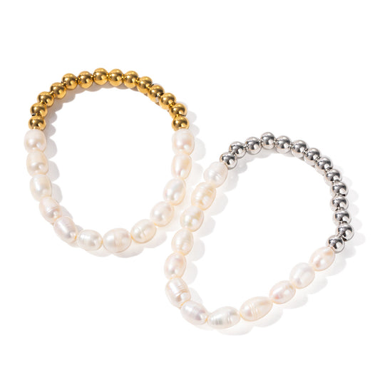 Classy Beads and Pearl Design Versatile Bracelet