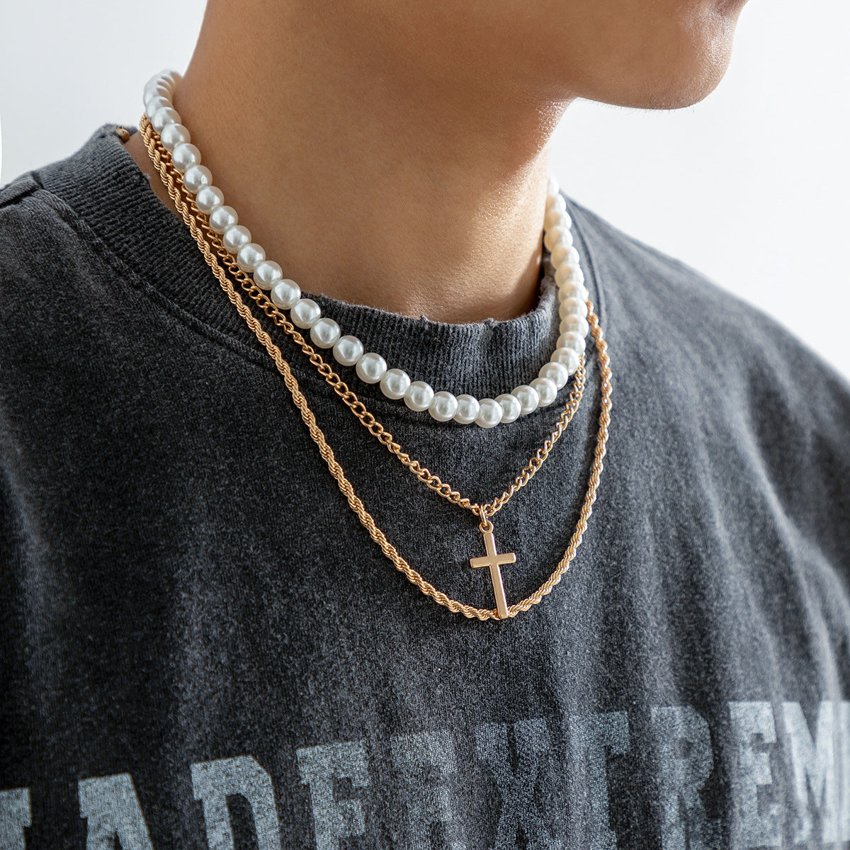 Men's Three-Layer Stacked Versatile Chains