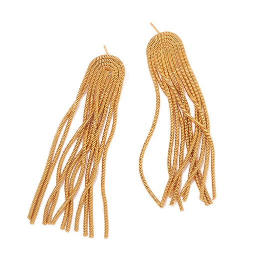 Simple Tassel Design Versatile Earrings