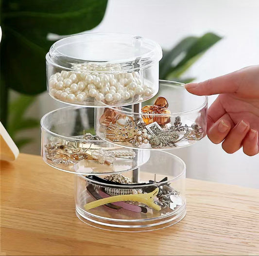 Clear Multi-Layer Rotatable Storage Box